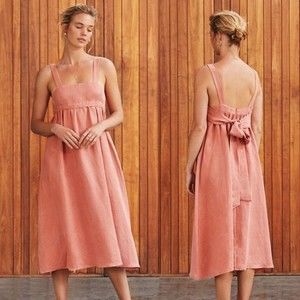 NWT Sancia Vivianna Midi Dress Canyon Clay Size L